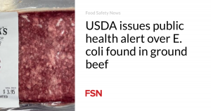 USDA issues public health alert over E. coli found in ground beef