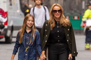 Amanda Holden takes her stylish lookalike daughter Hollie to work