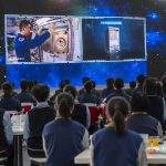 Chinese astronauts give lecture from space station lab module