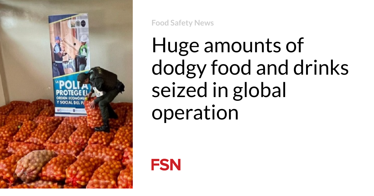 Huge amounts of dodgy food and drinks seized in global operation