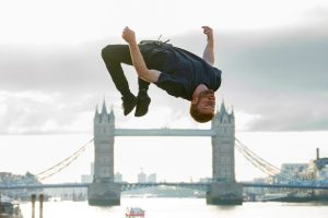 Professional parkour athlete captures breathtaking images of his stunts around London