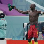 Vincent Aboubakar of Cameroon gets sent off the best way possible