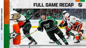 Robertson pushes point streak to 17 with hat trick, Stars shut out Ducks