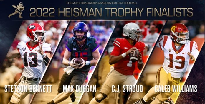 Caleb Williams, CJ Stroud, Max Duggan & Stetson Bennett Named 2022 Heisman Trophy Finalists