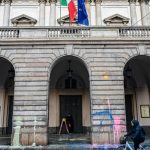 Climate activists hurl paint at La Scala entrance in Milan