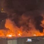 Moscow fire: Huge blaze at shopping centre as roof collapses as explosions heard