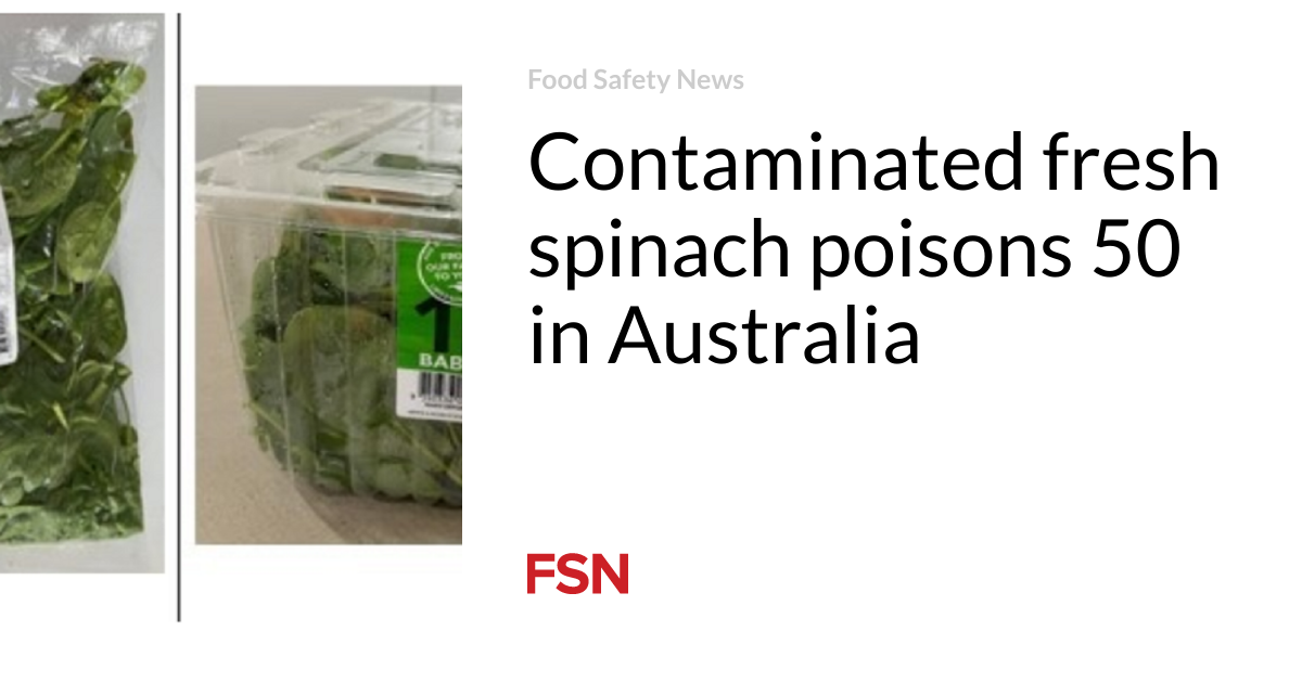 Contaminated fresh spinach poisons 50 in Australia