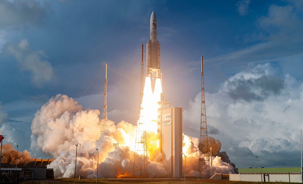 Ariane 5 launches triple satellite mission to geostationary transfer orbit