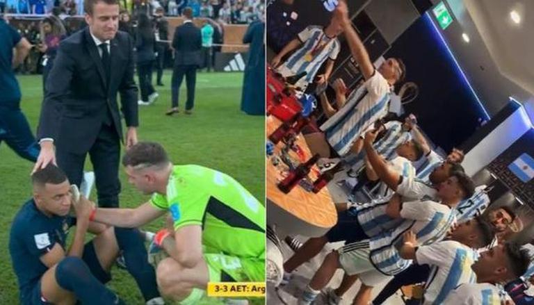 Martinez pokes fun at Kylian Mbappe during Argentinas dressing room celebrations | WATCH