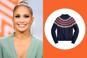 Jennifer Lopez Paired a See-Through Skirt with the Cozy Sweater We Always See Celebs Wearing