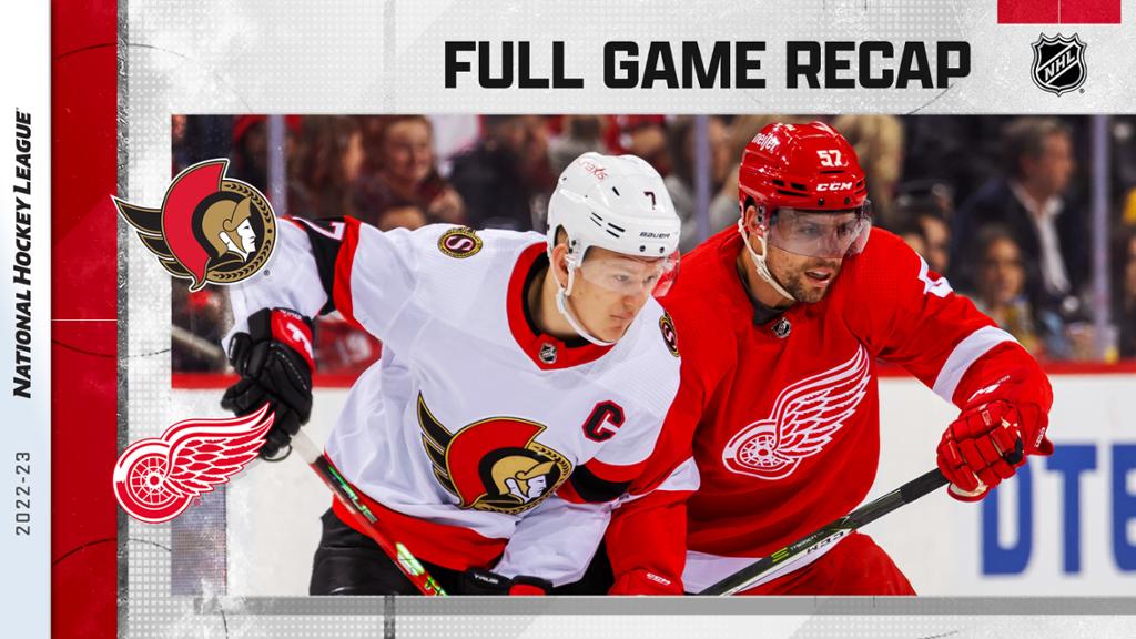 Senators score 5 goals on special teams in win against Red Wings