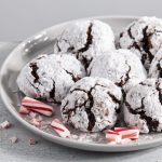 Dark Chocolate Peppermint Crinkle Cookies