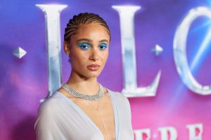 Adwoa Aboah Does Goddess Style in an Icy Blue Naked Dress—Photos