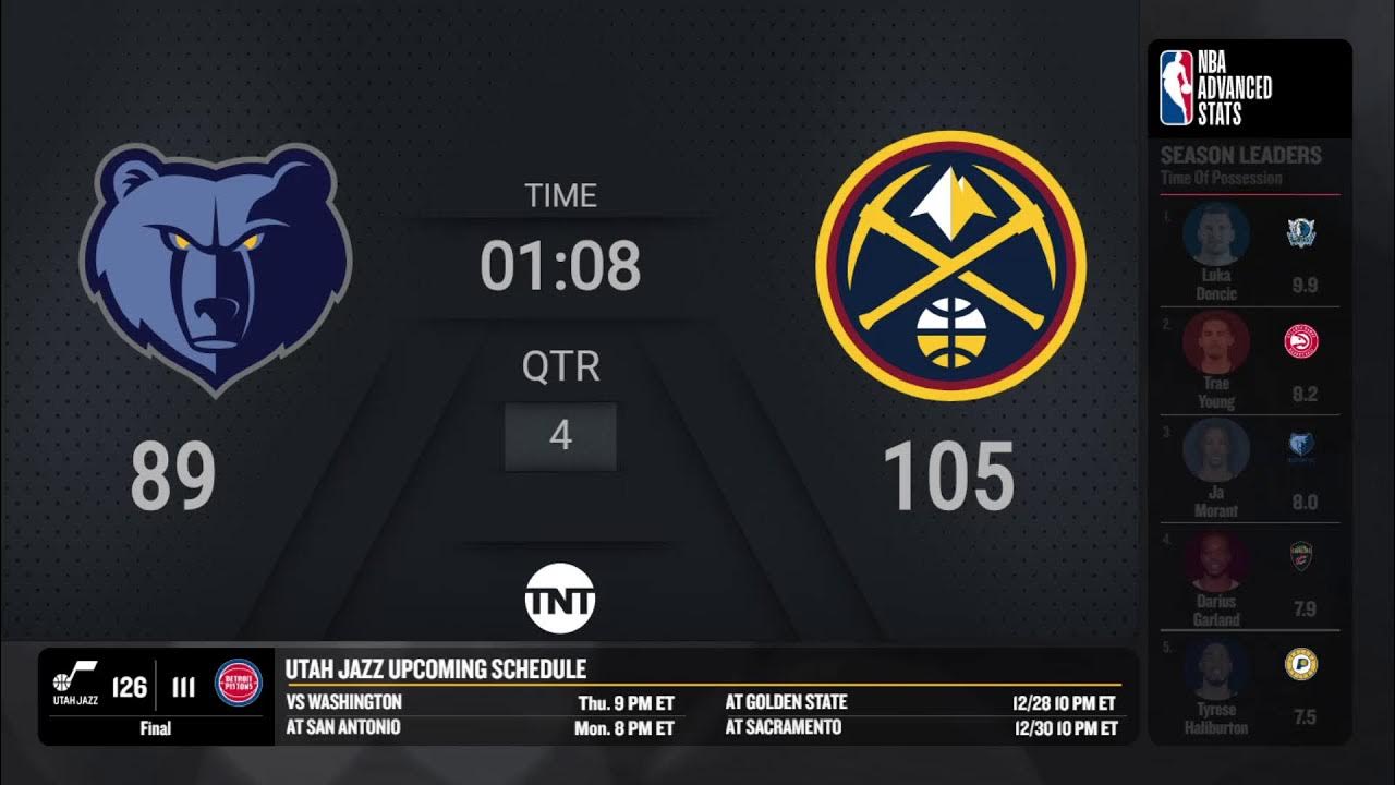 Grizzlies @ Nuggets | NBA on TNT Live Scoreboard |