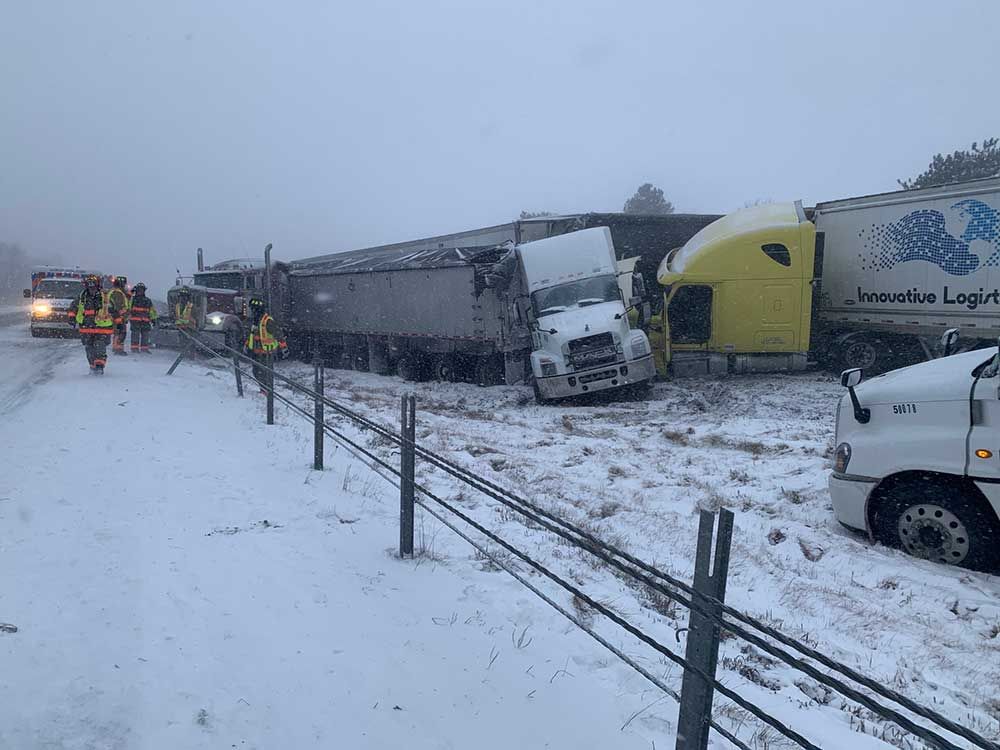 OPP close Highway 401 between Tilbury and London due to 12-vehicle collision