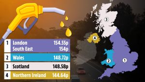 Map reveals WORST place to live if you’re a driver with fuel 10p more expensive than in other areas