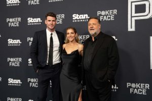 Russell Crowe, Liam Hemsworth & Elsa Pataky Host “Poker Face” Premiere