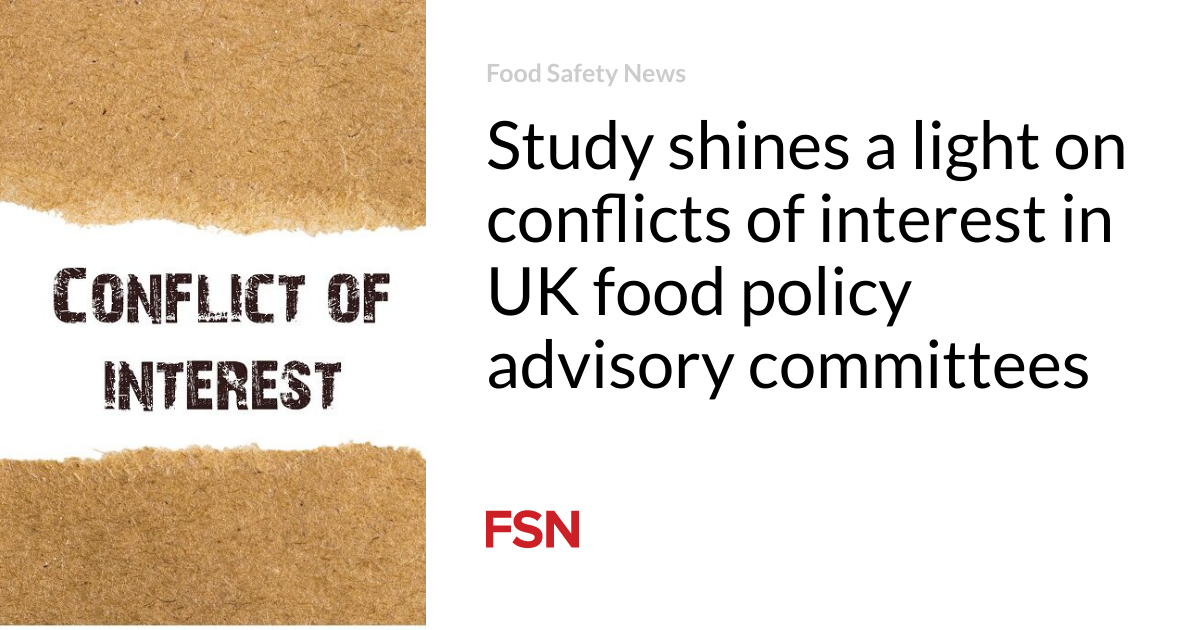 Study shines a light on conflicts of interest in UK food policy advisory committees