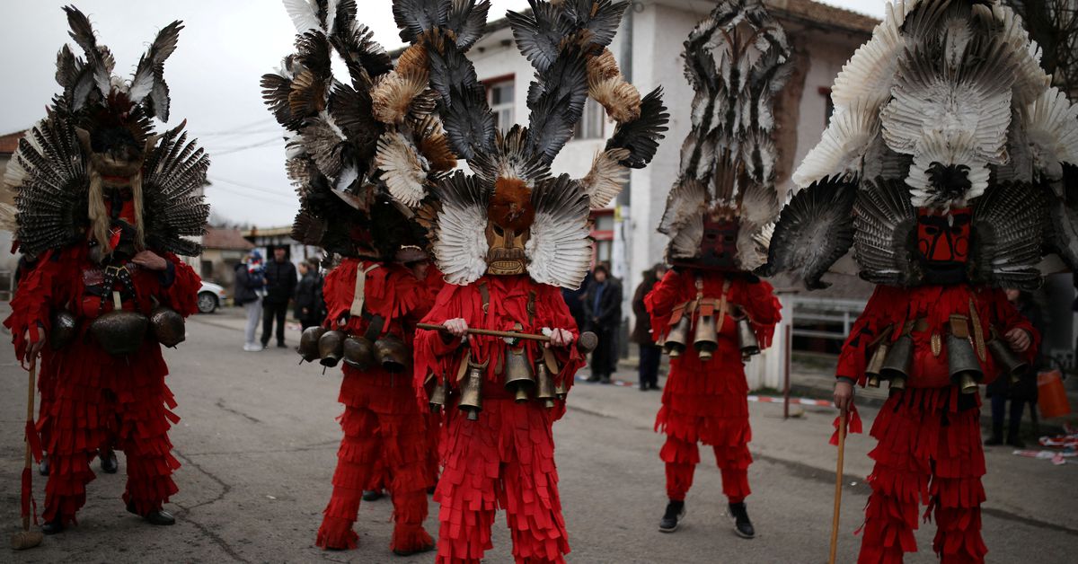 Bulgarians ward off evil spirits in ancient winter festival