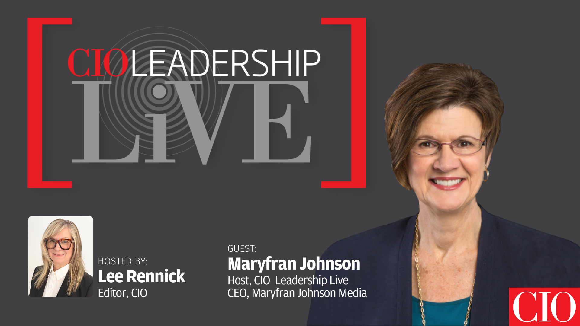 Maryfran Johnson, Host of the CIO Leadership Live video podcast, CEO Maryfran Johnson Media