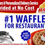 Waffle Irons and Personalized Delivery Service Provided at No Cost with Golden Malted – America’s #1 Demanded Waffle