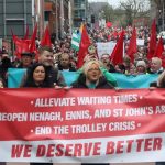 Thousands protest around country against hospital overcrowding