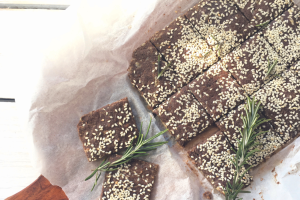 Rosemary Flaxseed Crackers