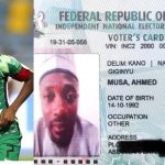 Super Eagles captain Ahmed Musa shows off PVC ahead of 2023 elections