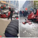 Video: Riot police deployed in Brussels after Belgium fans destroy city following World Cup defeat