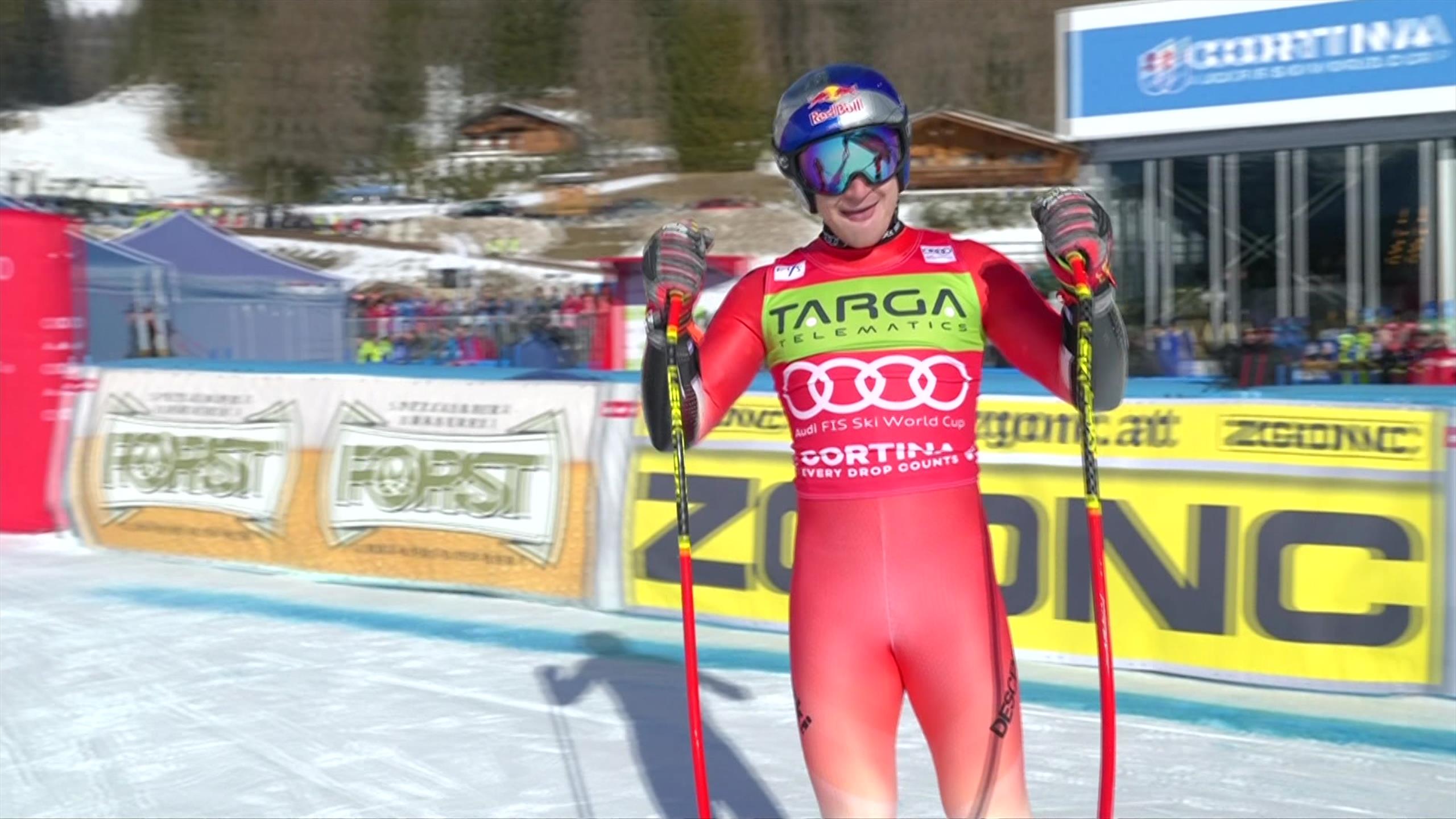 ‘Another magical performance!’ – Odermatt stars to take super-G victory at Cortina d’Ampezzo