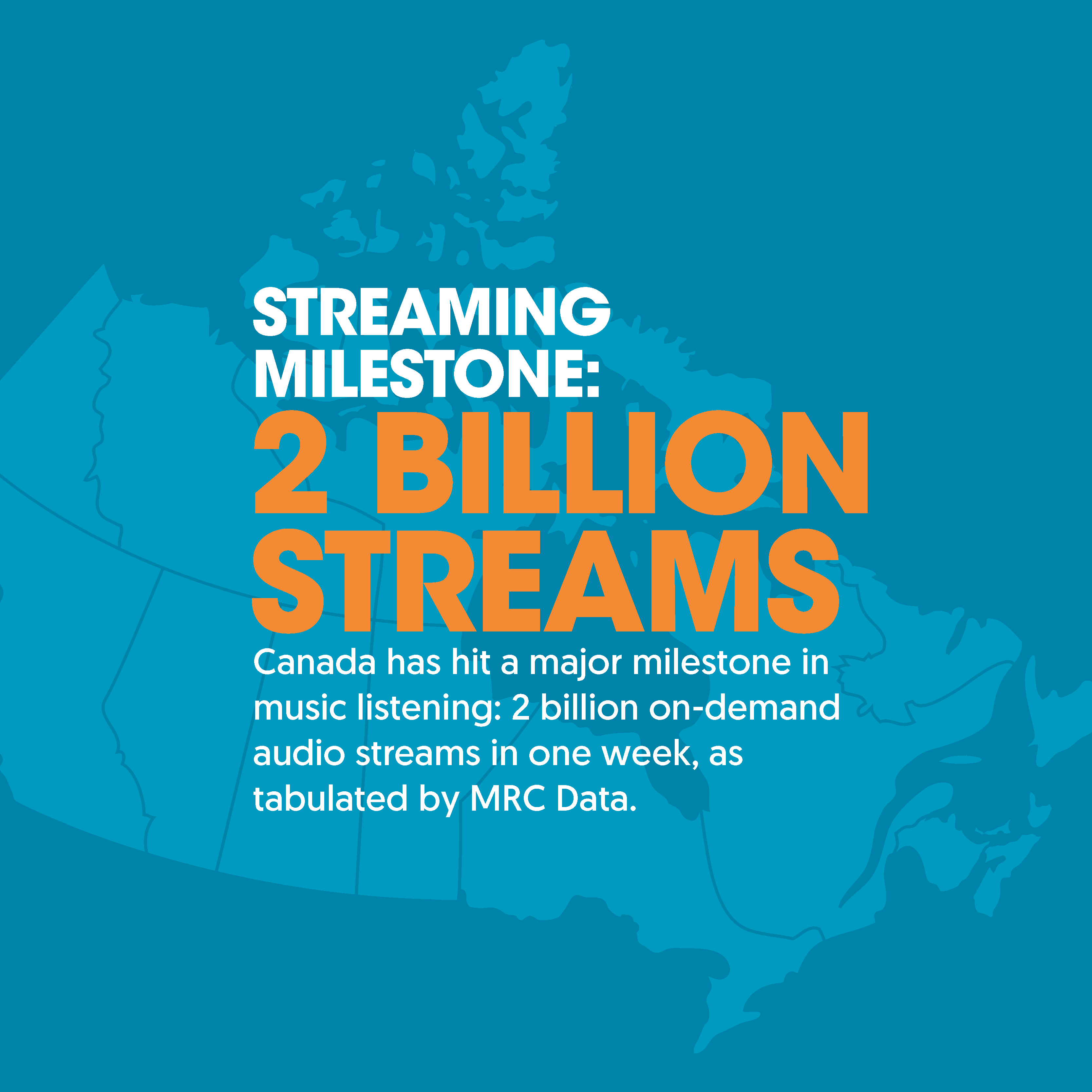 Canada’s music marketplace hits more than 2 billion audio streams in one week