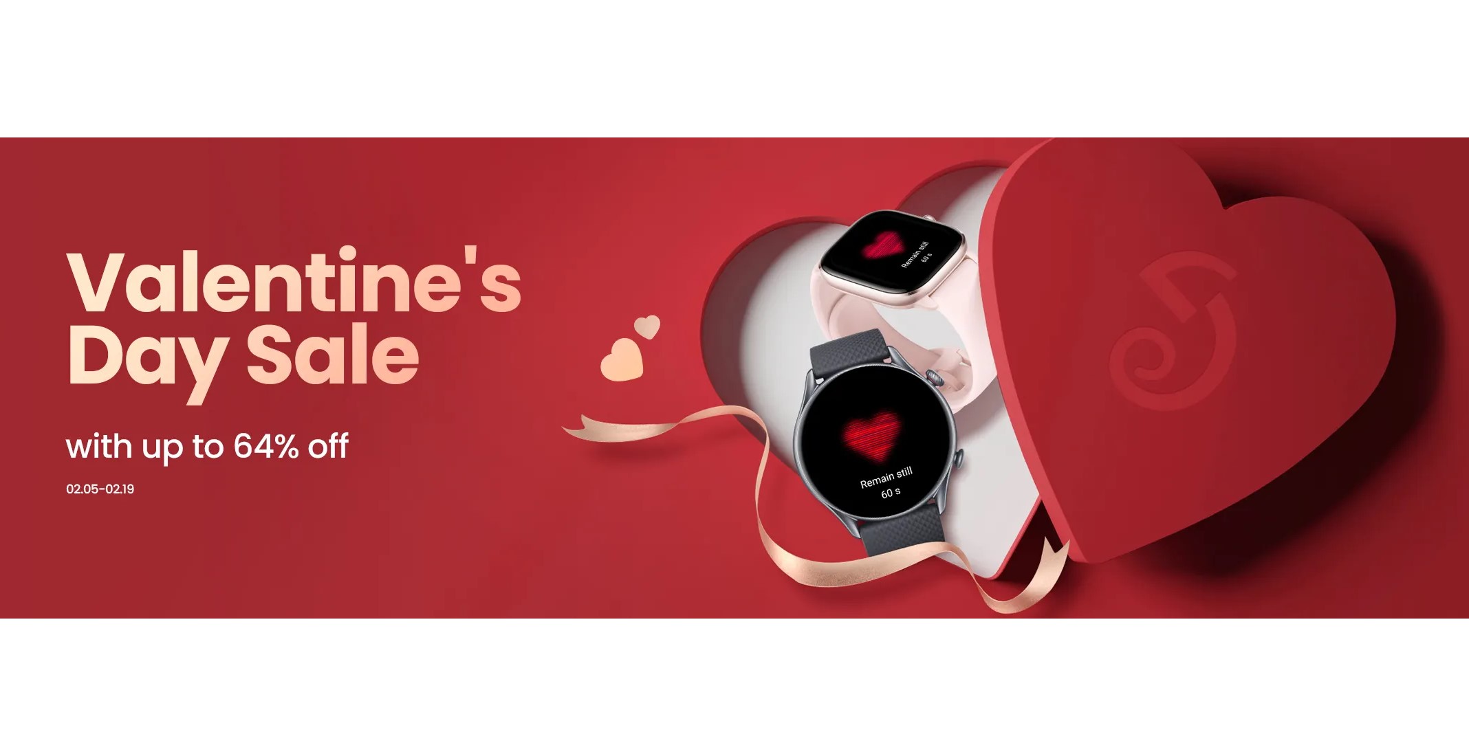 Get up to US$160 off a new Zepp E Circle or Square smartwatch for Valentine’s Day 2023