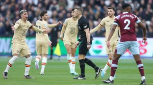 West Ham’s Tomas Soucek gives cheeky response after getting away with handball against Chelsea