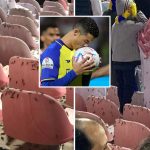 Cristiano Ronaldo’s Al-Nassr clash with Al-Wehda hit by huge swarm of LOCUST before Man Utd icon smashed in four goals