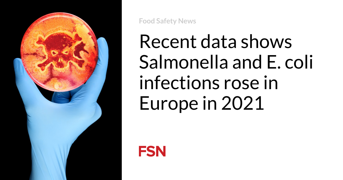 Recent data shows Salmonella and E. coli infections rose in Europe in 2021