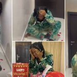 “Best gift ever” – Lady ecstatic as US-based husband flies down to Nigeria to surprise her (Video)