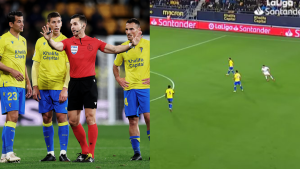 VAR shocker! Cadiz demand final 9 minutes of La Liga clash with Elche is replayed after technology misses clear offside