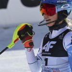 American skier Shiffrin leads in 1st run of slalom at worlds