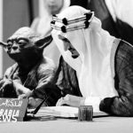 TIL Saudi Arabia accidentally printed thousands of textbooks containing this image of Yoda sitting next to King Faisal while he signed the 1945 UN charter