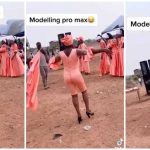 Check out trending video of bold model that has amused many Nigerians