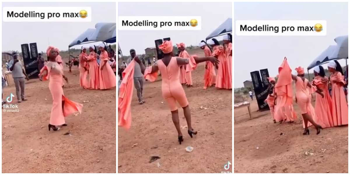 Check out trending video of bold model that has amused many Nigerians