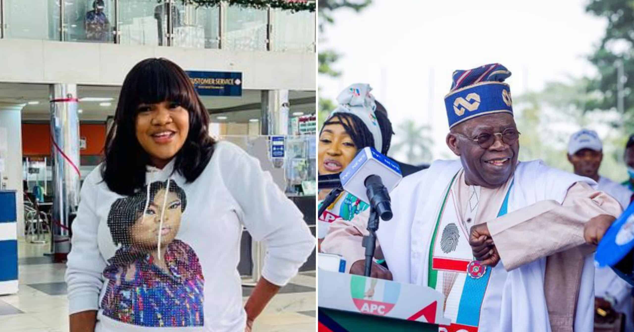 Why I love Bola Tinubu – Toyin Abraham reveals months after she denied campaigning for him