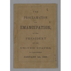 National Museum of African American History and Culture To Observe 160th Anniversary of the Emancipation Proclamation Issued by President Lincoln