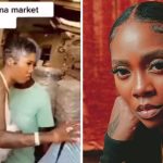 Fans express shock as Tiwa Savage is spotted at local market (Video)