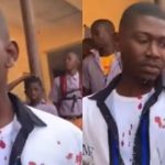 Corps member escapes death after getting brutalized by his students (Video)