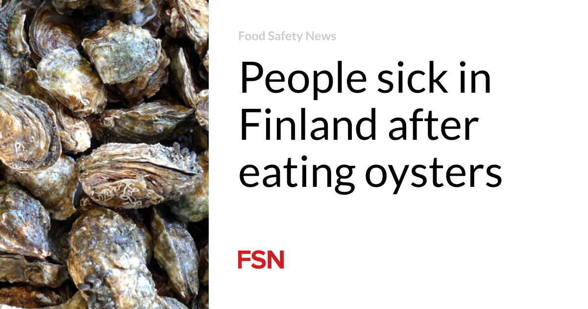 People sick in Finland after eating oysters