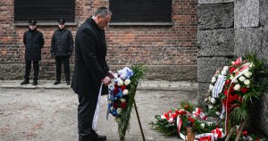 Auschwitz anniversary is marked as Europe’s peace is again shattered by war