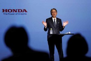 Honda CEO touts EVs, but combustion engines could last until 2040