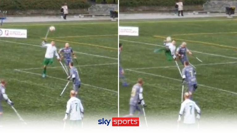 Marcin Oleksy: Polish amputee scores spectacular overhead kick! | Video | Watch TV Show | Sky Sports