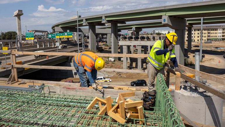 Federal infrastructure funds begin to flow, mostly to roadwork